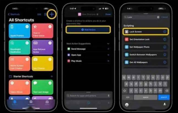 应县苹果14锁屏维修店分享iPhone14升级iOS16.4后如何创建锁屏快捷方式 